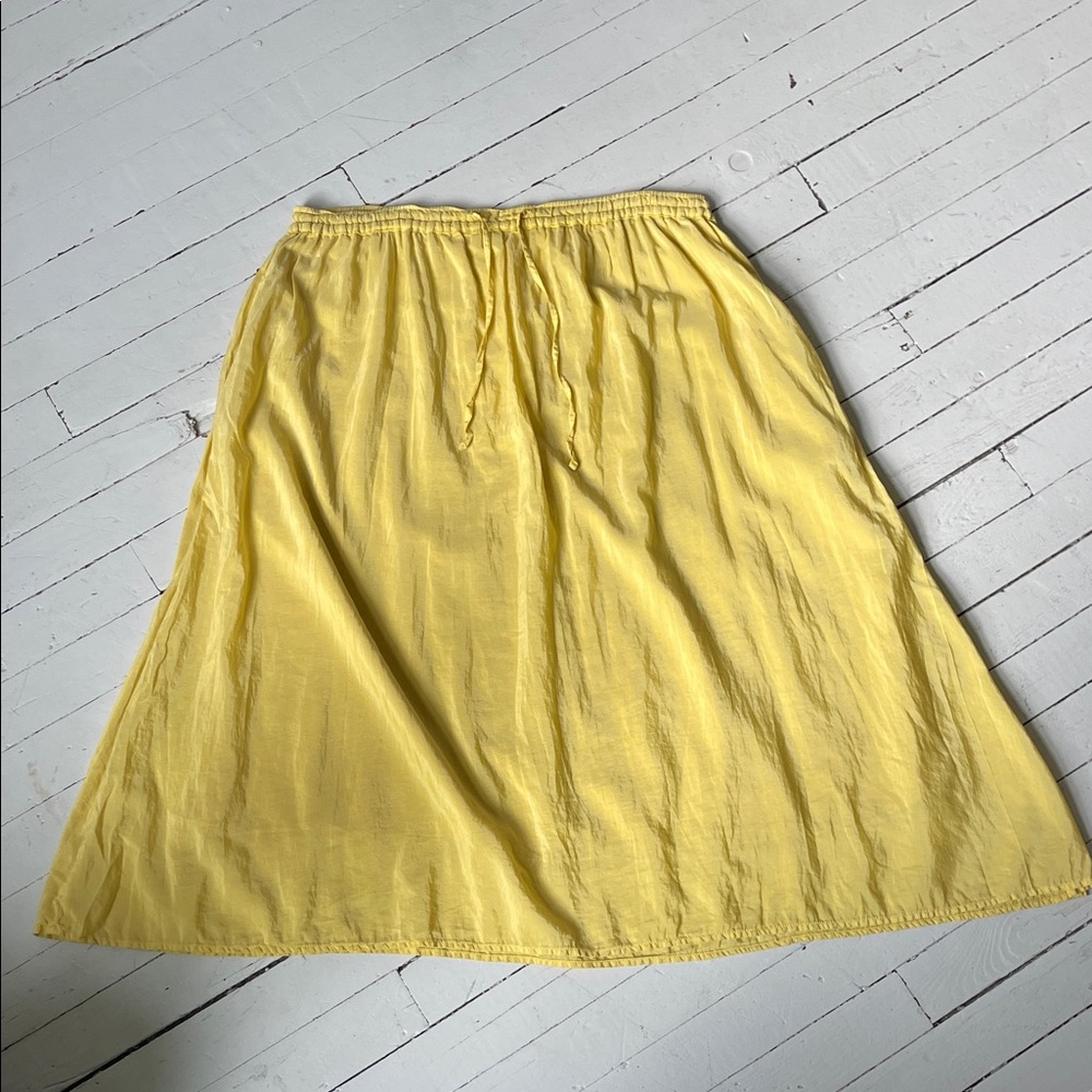 CP Shades Sunny Yellow A-Line Skirt, Gold/Yellow Silk & Cotton